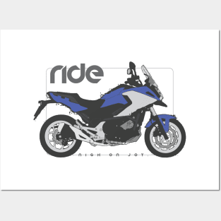 Ride nc750x blue/silver Posters and Art